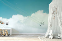 An artistic nature inspired mural for home decor.

