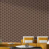 Authentic African-inspired geometric pattern wallpaper.

