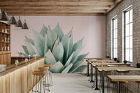 Southwest-style mural with bold agave graphic

