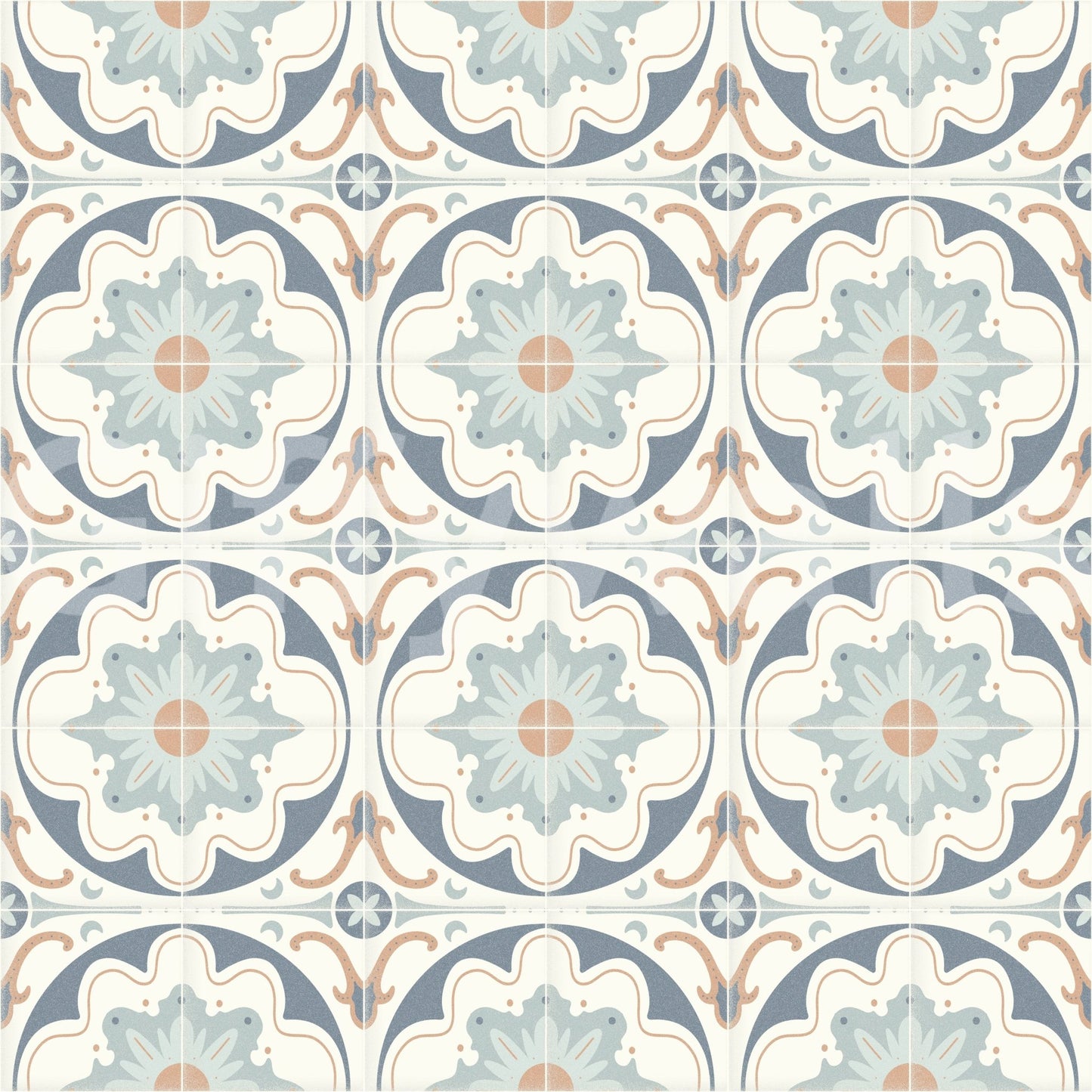beautiful handmade tile look wallpaper


