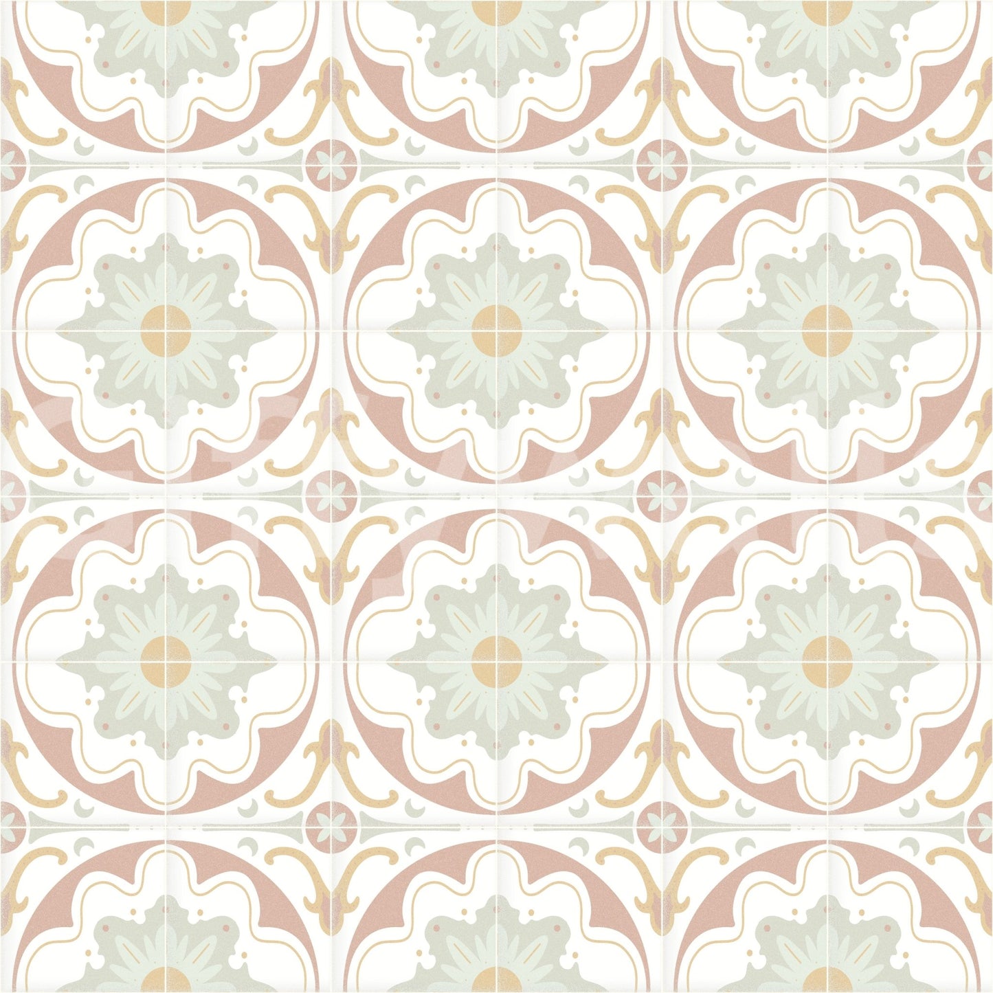 beautiful handmade tile look wallpaper

