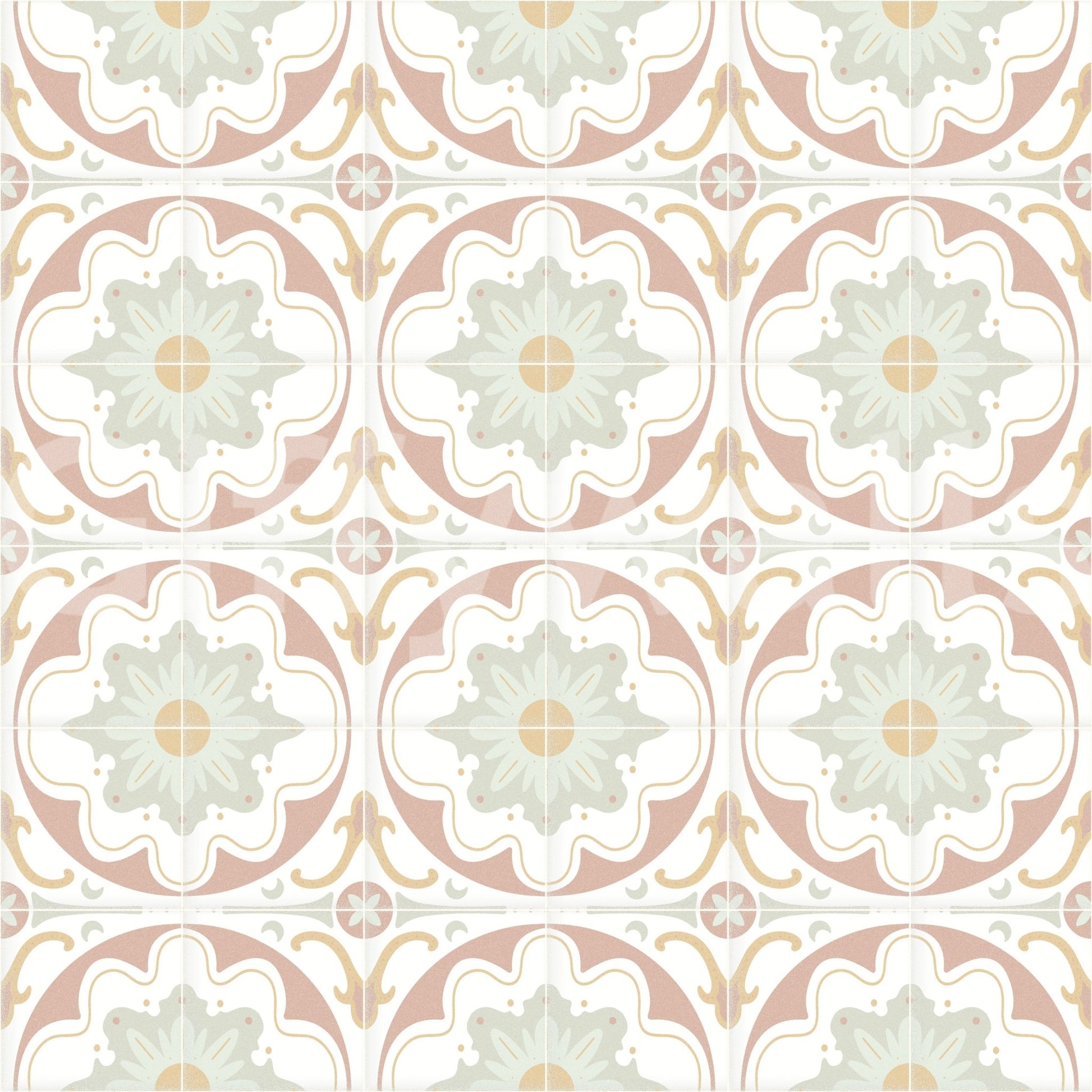 beautiful handmade tile look wallpaper

