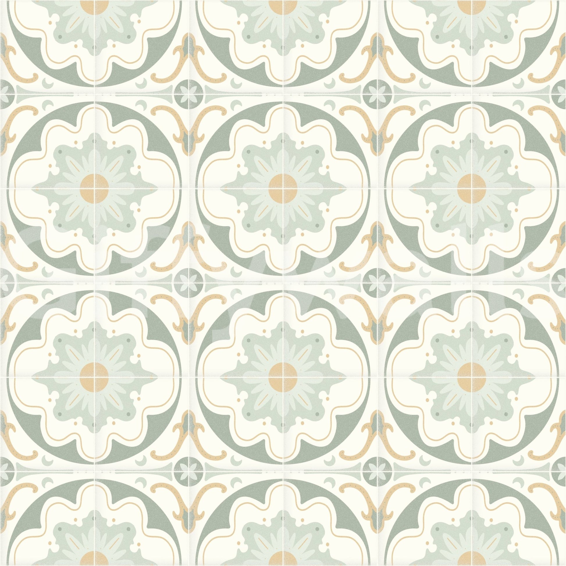 beautiful handmade tile look wallpaper

