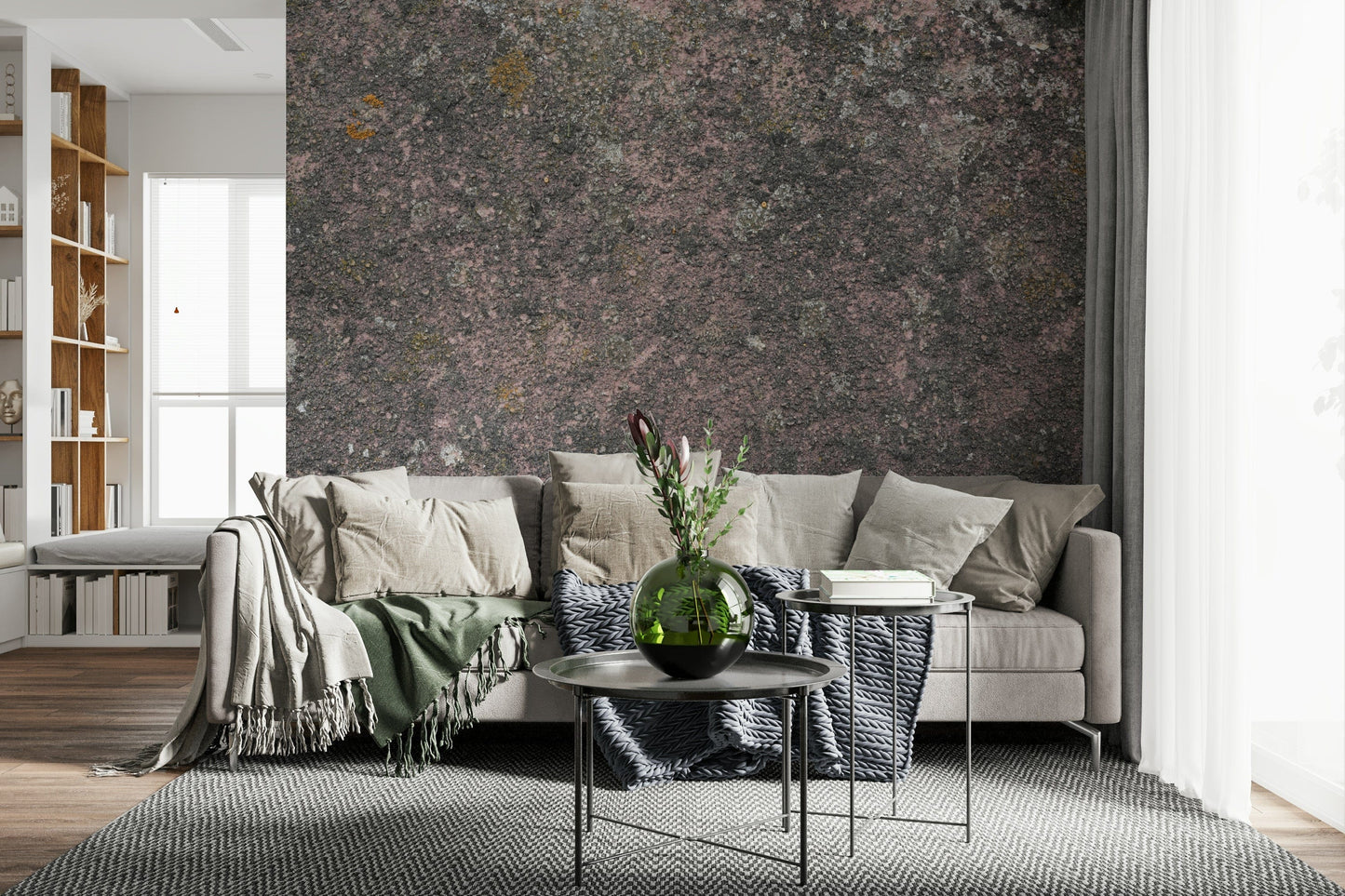 Wall mural featuring natural aged earth patterns for cozy, rustic, or eco-themed décor.