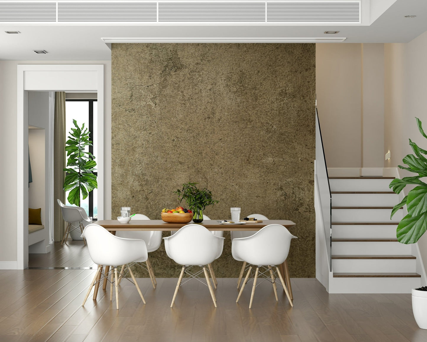 Vintage Hide Leather Wall Mural – Elegant aged leather design in hide tones, perfect for cozy, sophisticated interiors.