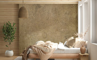 Leather Texture Wall Mural – Realistic aged chamois finish in warm beige tones for a rustic, elegant atmosphere.