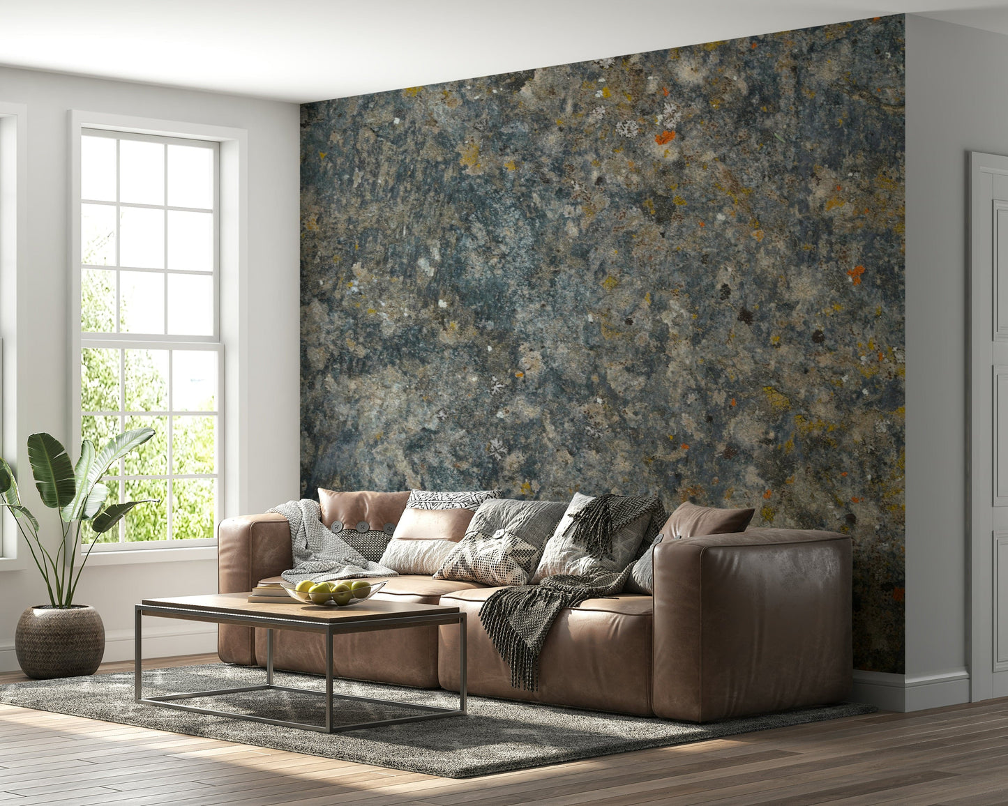Aged Stone Texture Wall Mural — elegant, vintage stone surface perfect for timeless interiors.