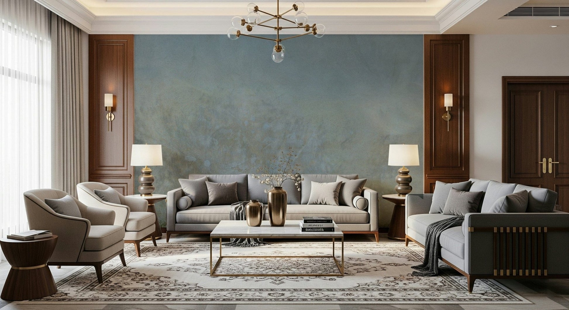 Aged Wall Canvas wall décor offers a dilapidated chic concrete vision.