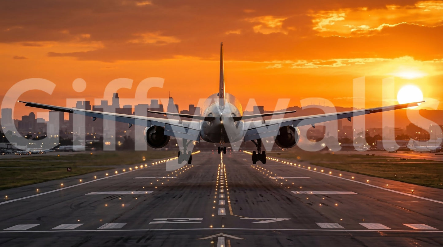 Airport in the morning Wall Mural