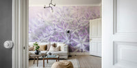 Delicate lavender and white allium flowers wall mural

