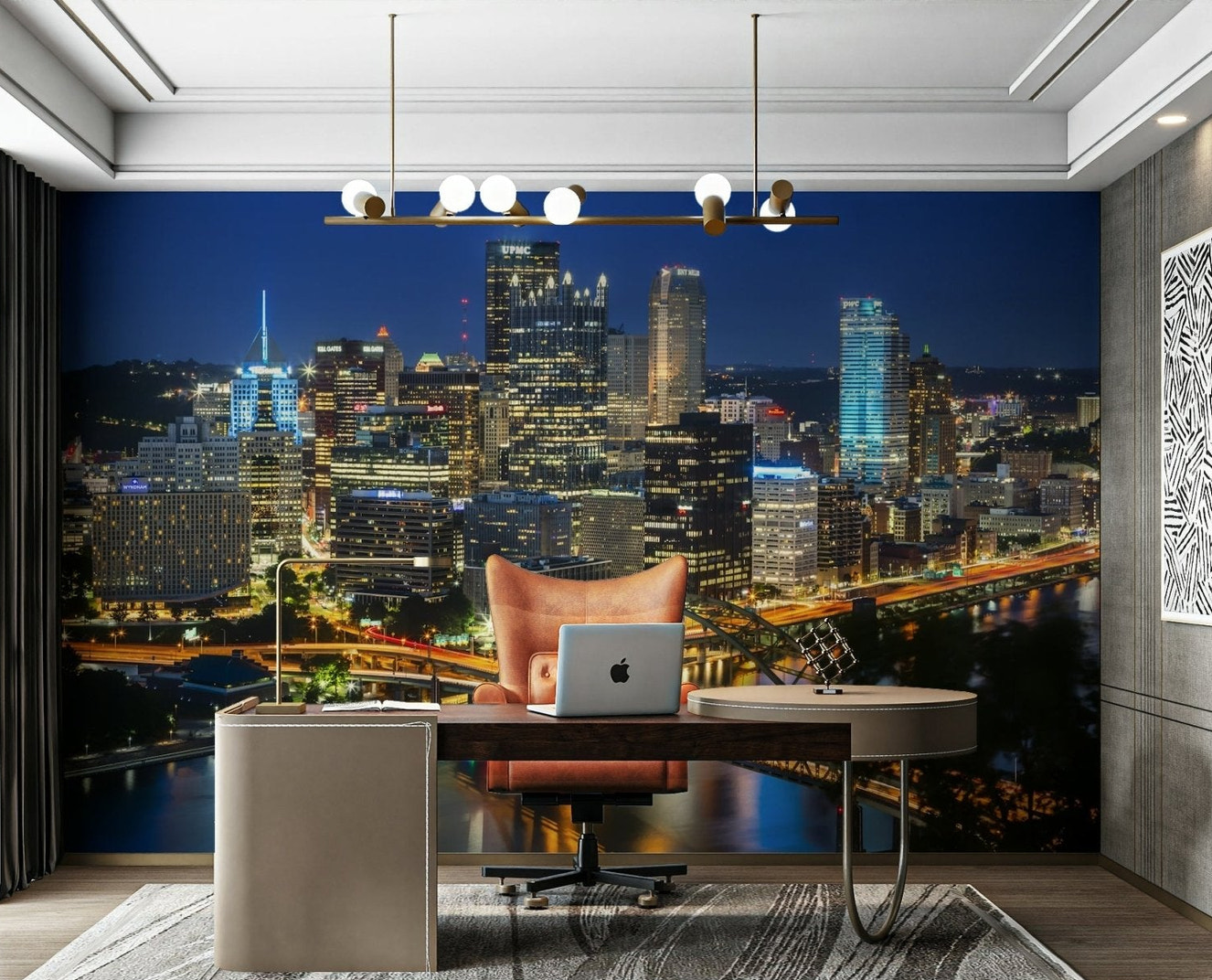 Twilight skyline with vibrant colors

