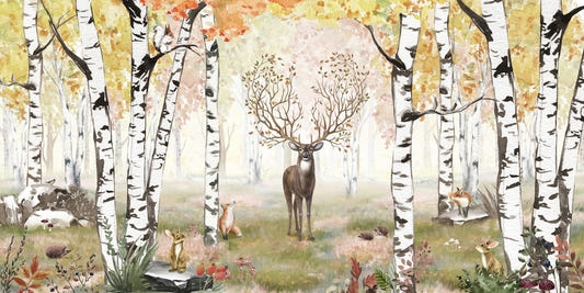 Amazing Antlers Autumn Kids Room Wallpaper Mural