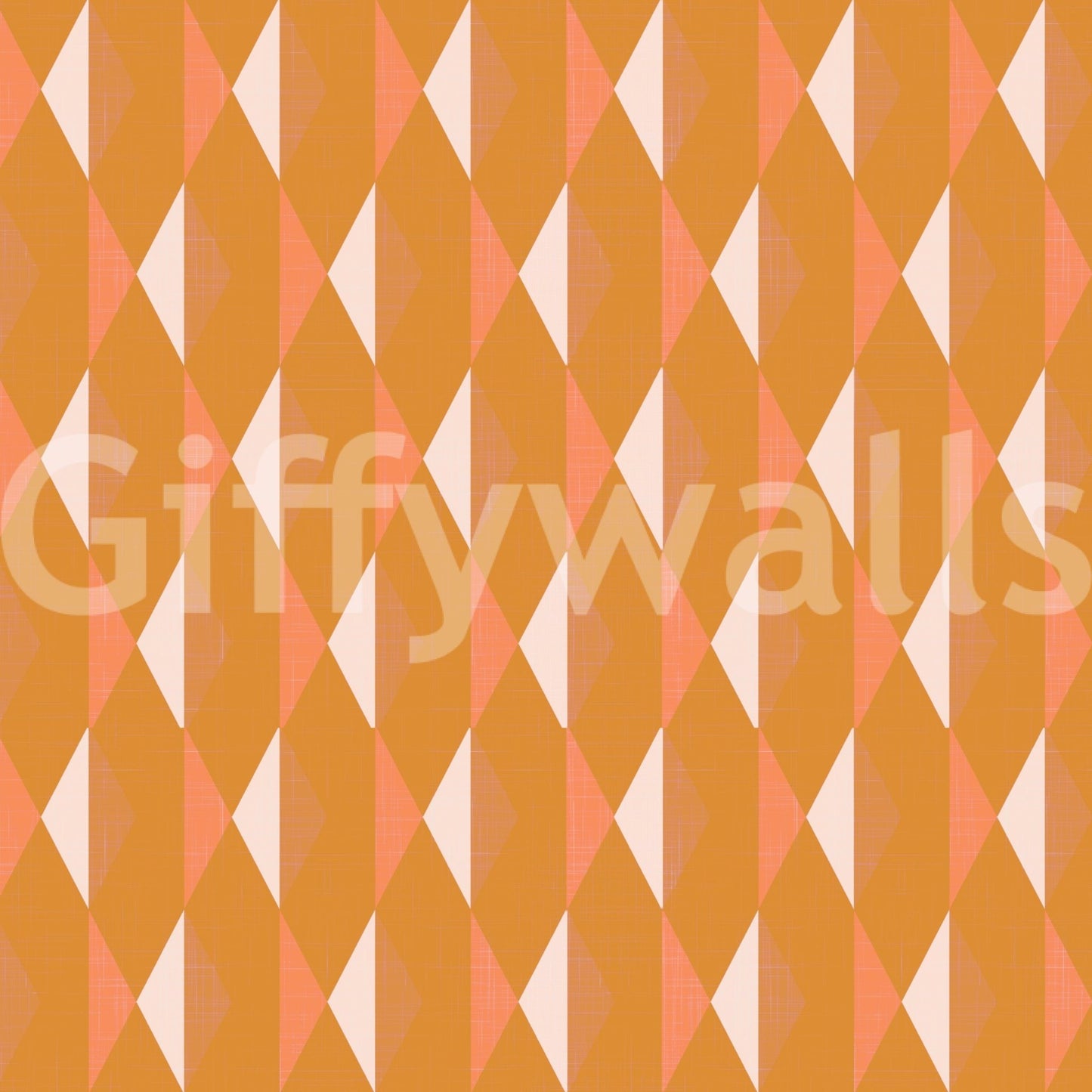Amber Echoes wall mural shows retro geometric pattern