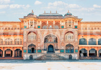 Home accent Amber Palace Majesty wallpaper, intricate architectural beauty.