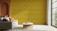 Amber Trails bohemian chic geometric wallpaper for walls.