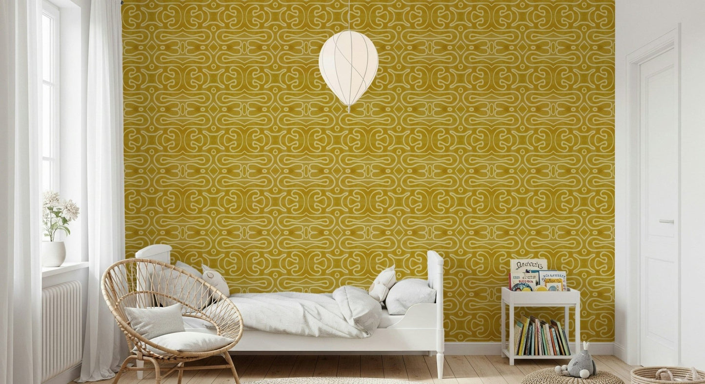 Amber Trails desert sunset hues wallpaper for walls.