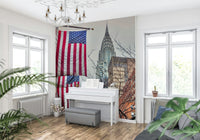 Urban feel American Dreamscape wall decor striking.