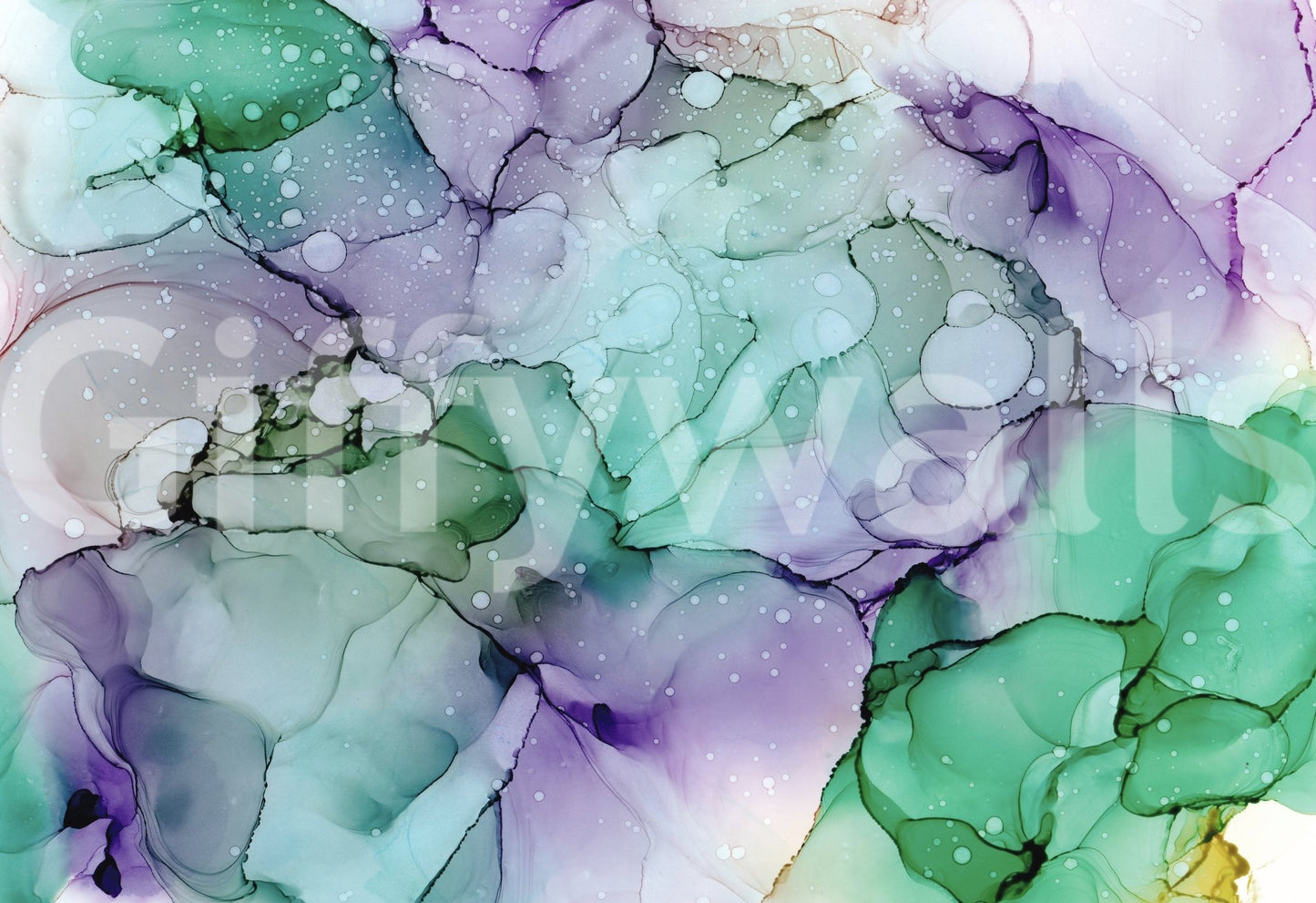 Amethyst Flow wallpaper adding a unique, luxurious touch

