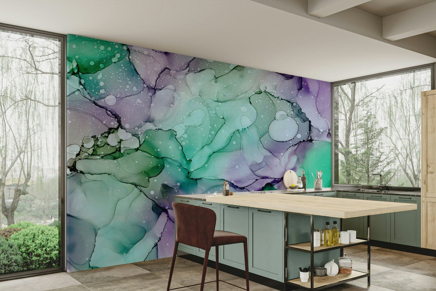 Ideal mural wallpaper for a luxurious bedroom

