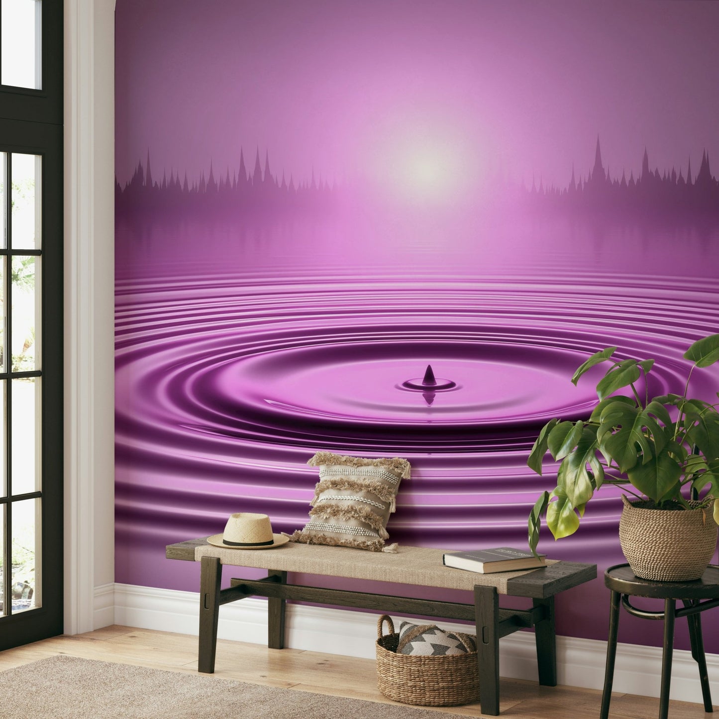 abstract flowing purple pattern

