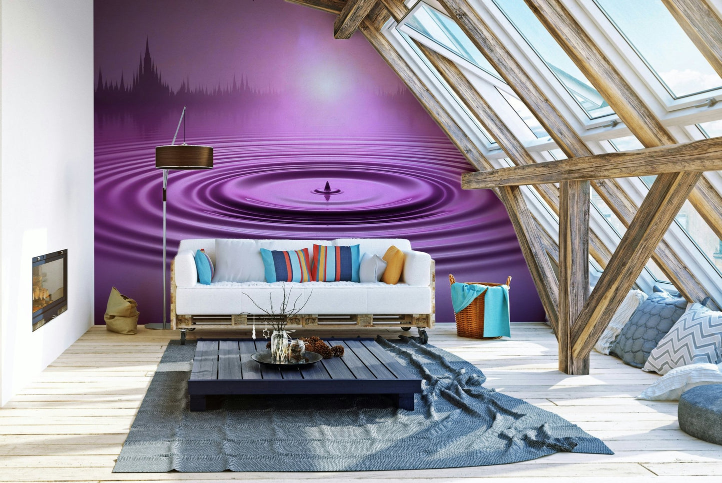 shades of deep purple and lavender

