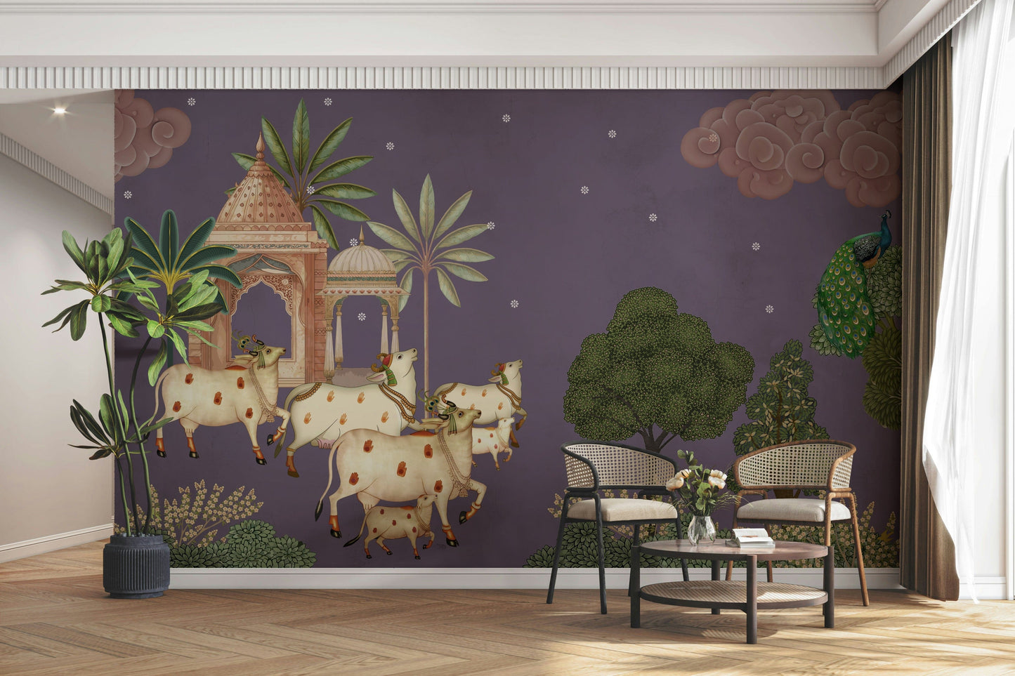 The composition is a harmonious, rhythmic pattern.

