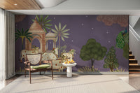 The design features a repeating pattern of soft, fluid shapes.

