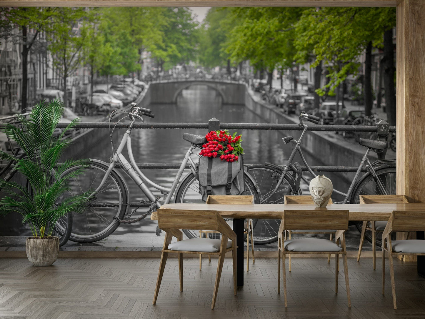 Quintessential Amsterdam urban wall mural

