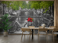 Quintessential Amsterdam urban wall mural

