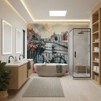 Scenic Dutch bridge wallpaper featuring Amsterdam Canal Ride view.
