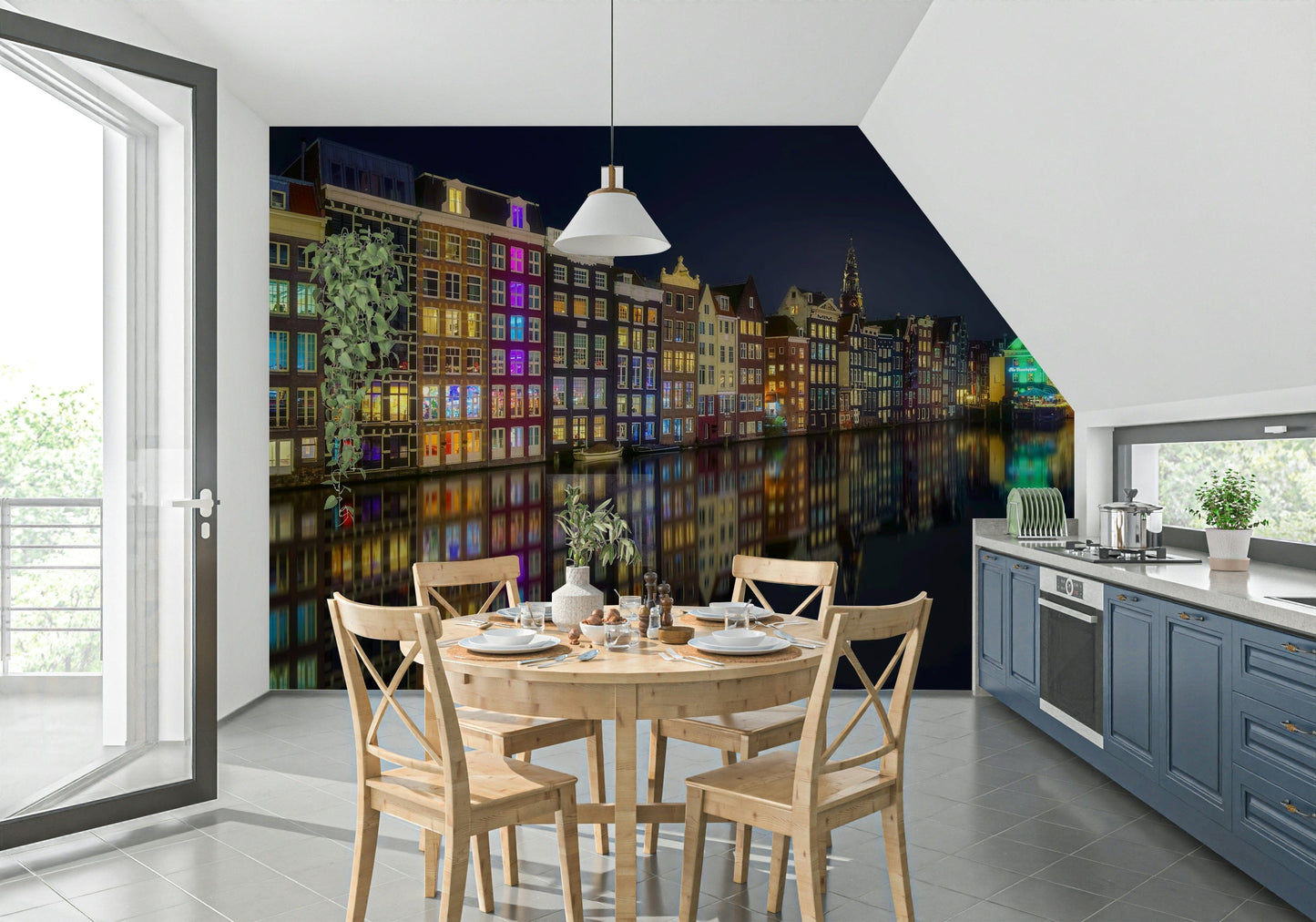 Amsterdam Nights: City Lights Wall Mural -2268523