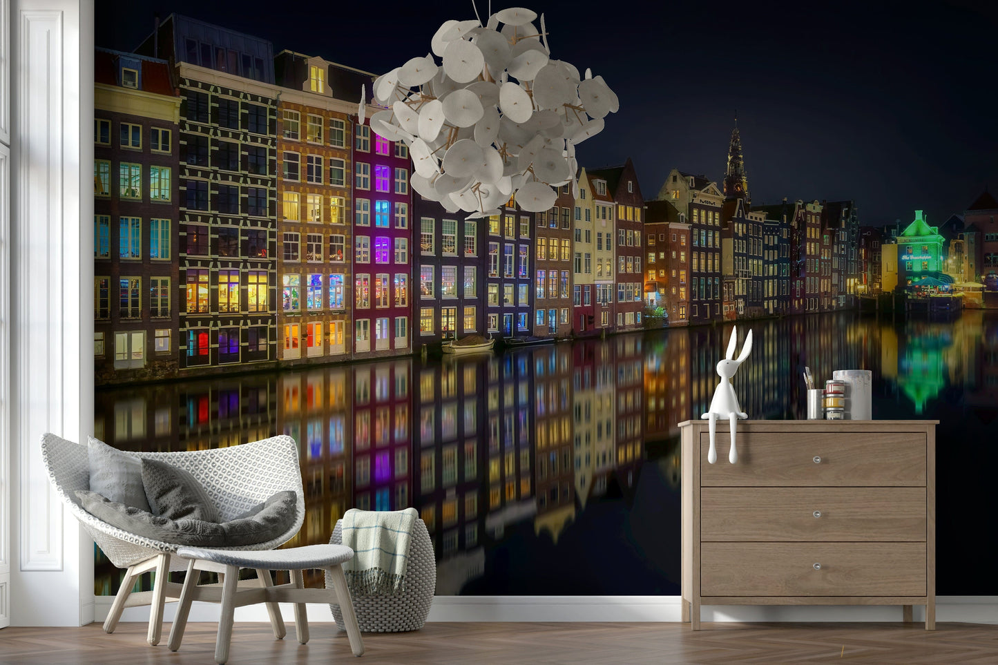 Amsterdam Nights: City Lights Wall Mural -2268523