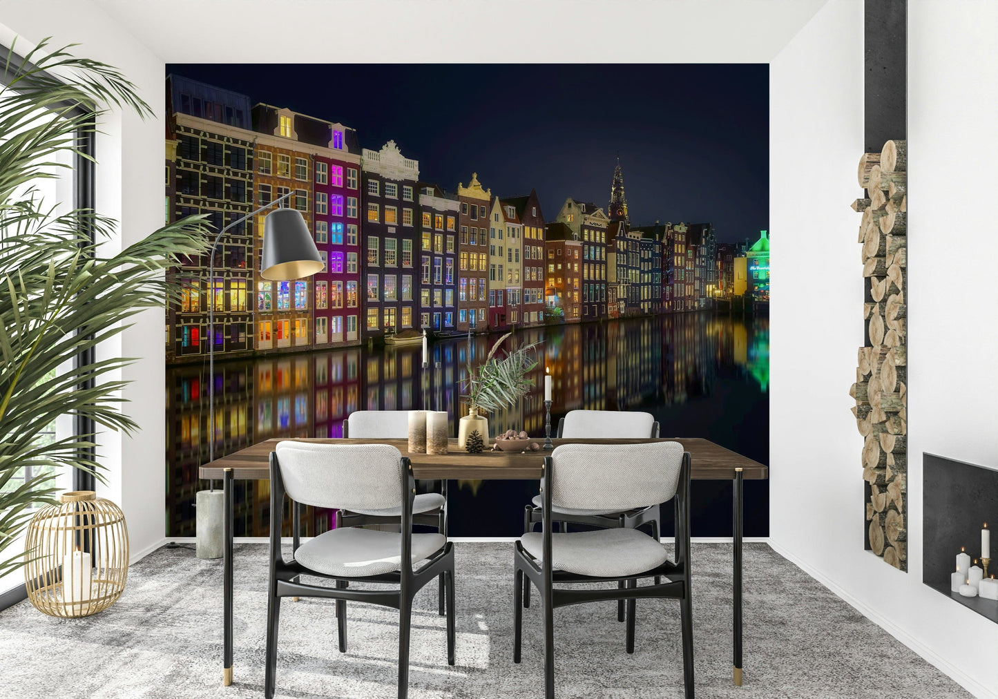 Amsterdam Nights: City Lights Wall Mural -2268523