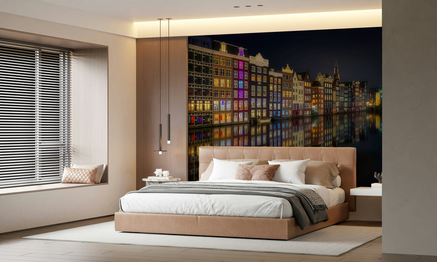 Amsterdam Nights: City Lights Wall Mural -2268523