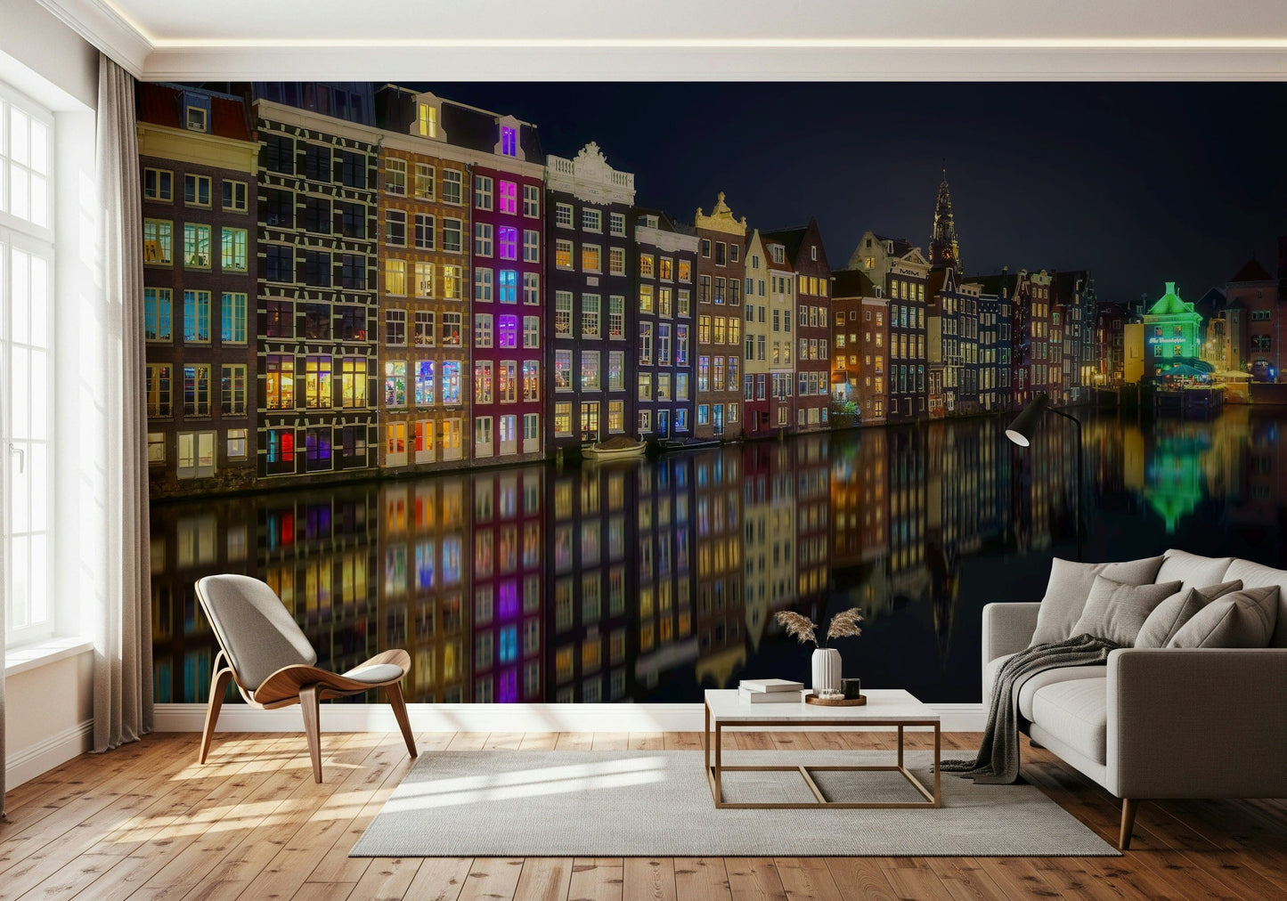 Amsterdam Nights: City Lights Wall Mural -2268523