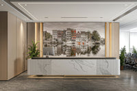 Distinctive narrow townhouses.

