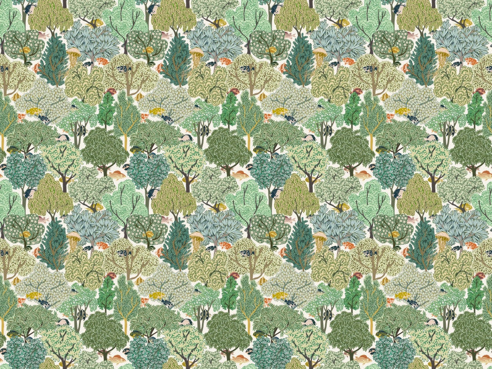 Botanic Ballet Wallpaper Mural in your room — zoomed
