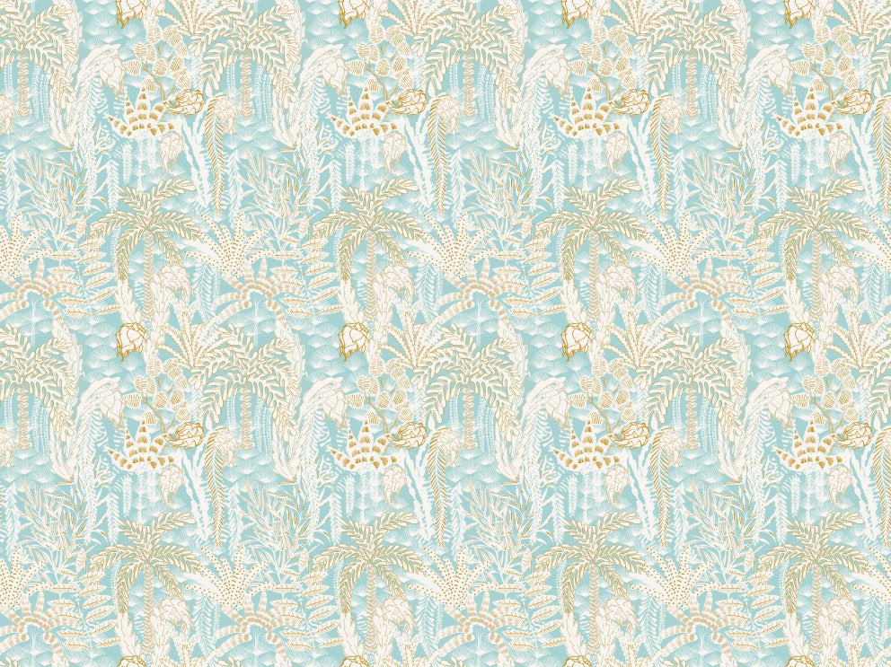 Coastal Breeze Floral Wallpaper