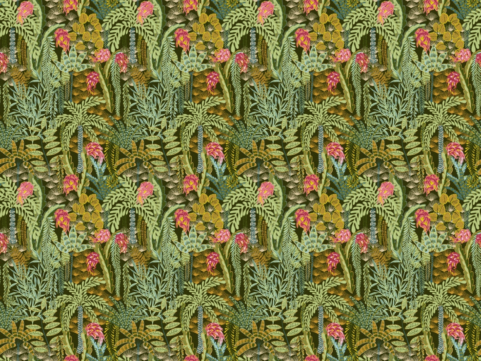 Emerald Jungle Melody Wallpaper in your room — zoomed