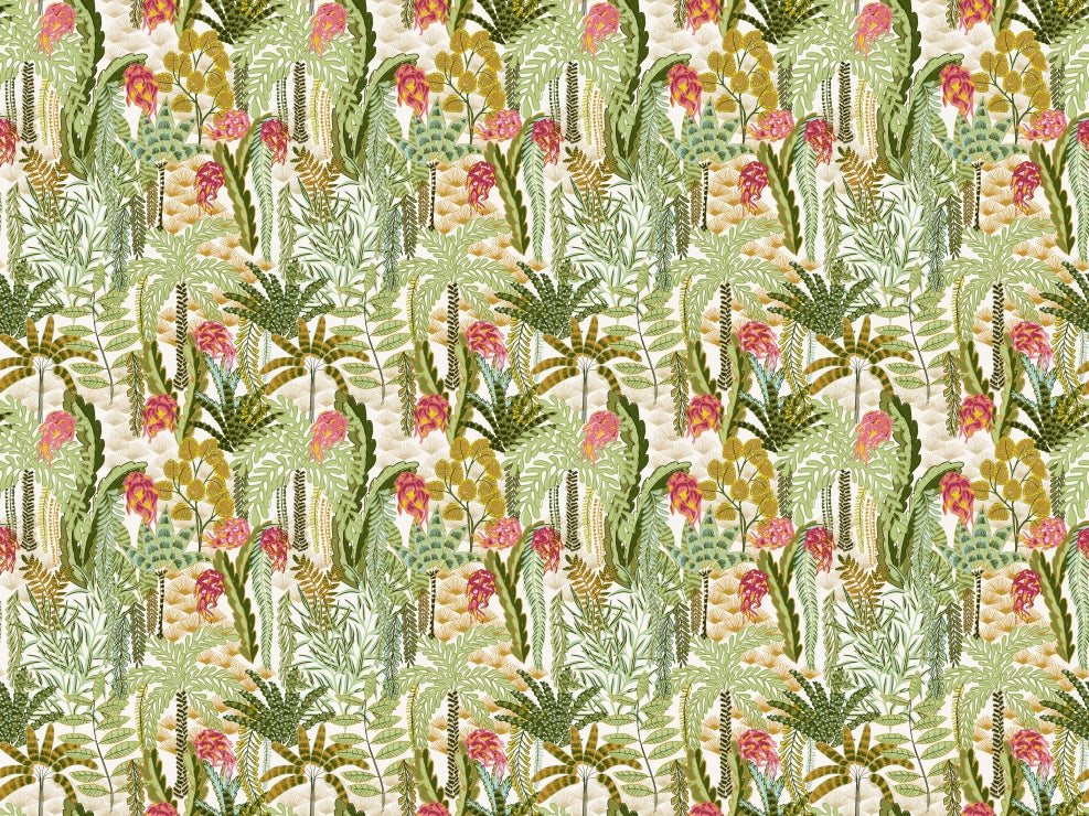 Vibrant Jungle Canopy Wallpaper in your room — zoomed