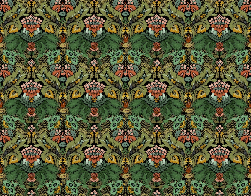 Victorian Floral Elegance Wallpaper