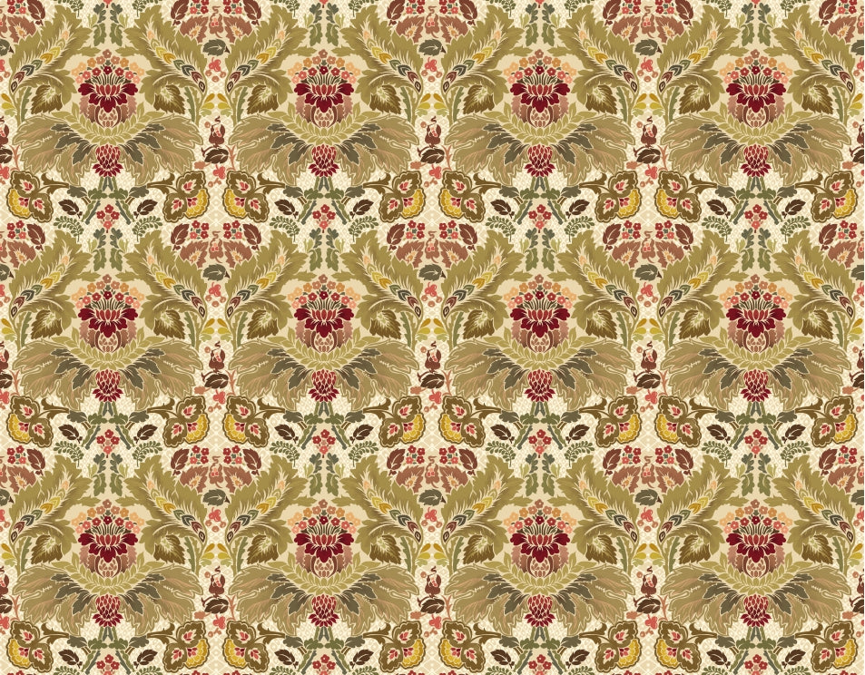 Regal Petals Damask Wallpaper in your room