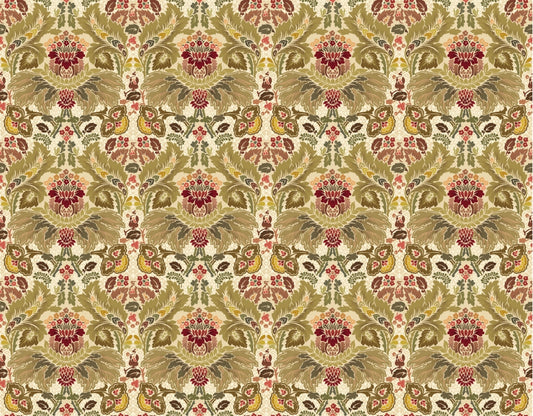 Regal Petals Damask Wallpaper