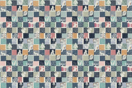 Forest Fauna Mosaic Wallpaper