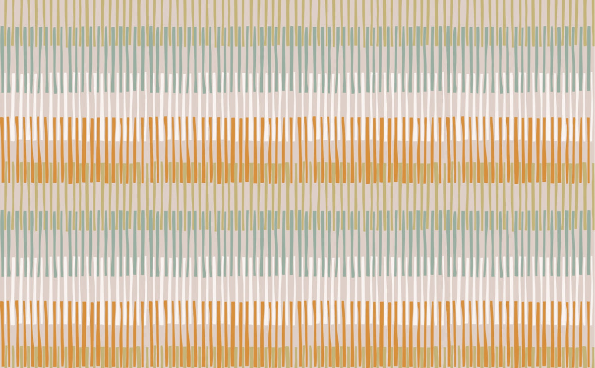 Earthy Striped Geometric Elegance Wallpaper in your room — zoomed