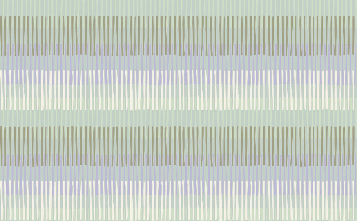 Sage Stripes Serenity Wallpaper in your room — zoomed