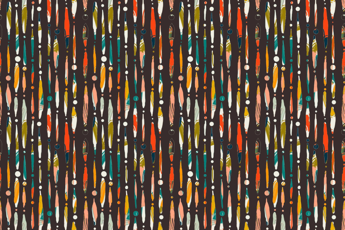 Vibrant Boho Chic Wallpaper in your room — zoomed