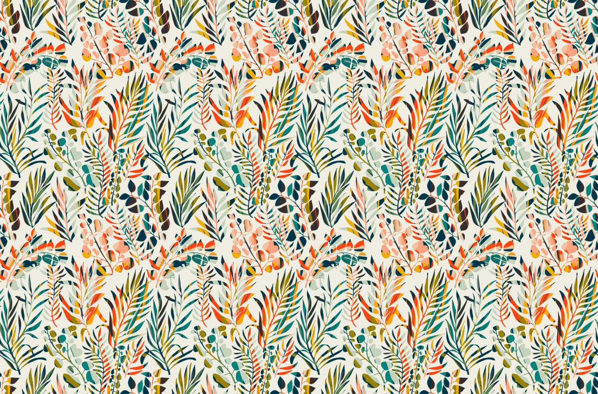 Botanical Fiesta Wallpaper Mural in your room