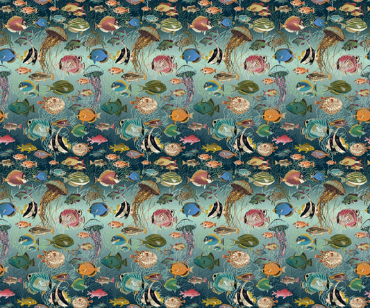 Enchanting Marine Mosaic Wallpaper