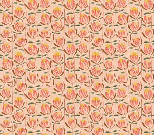 Peachy Skandi Floral Wallpaper